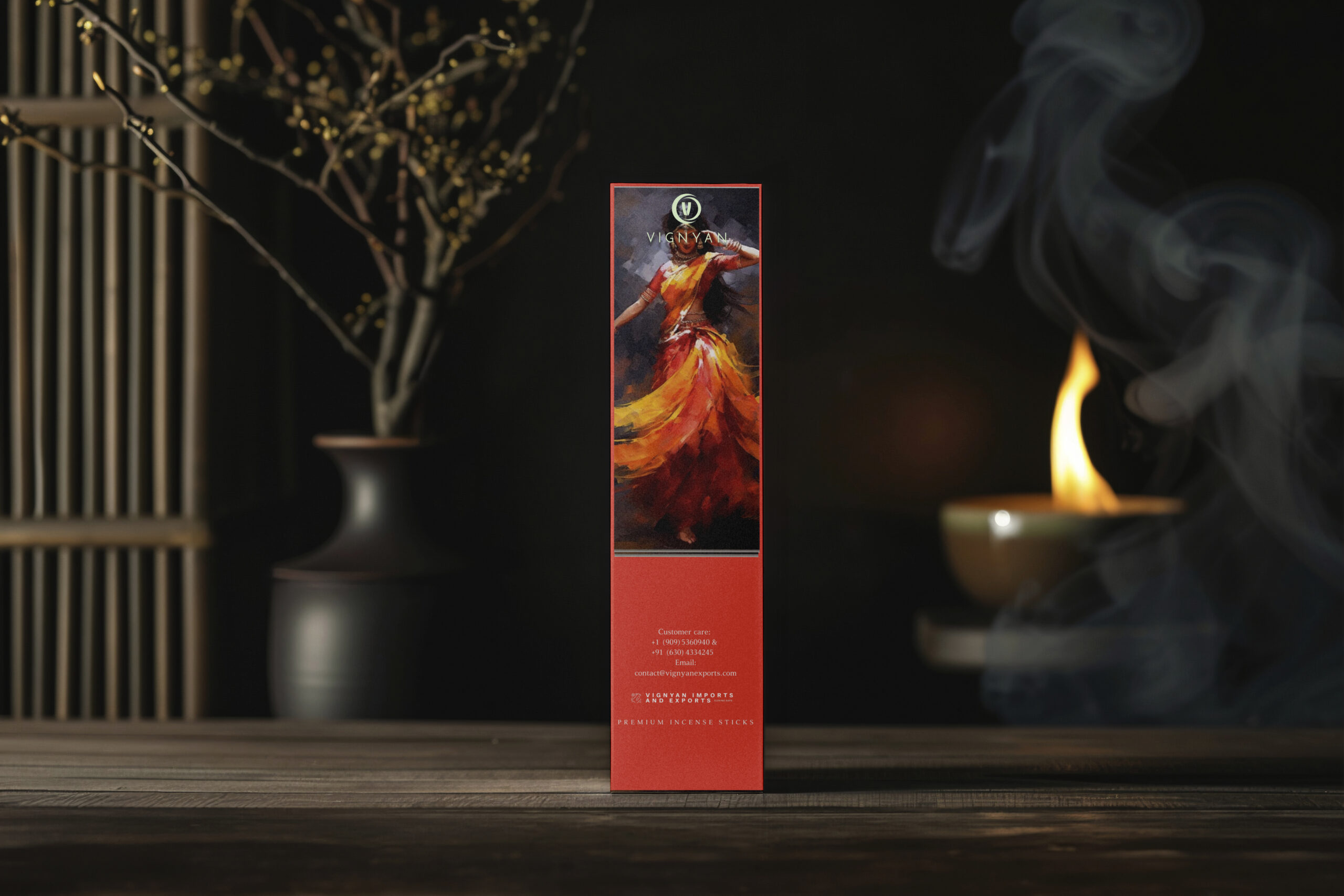 VIGNYAN Red Sandal - Premium Incense Sticks - Image 4