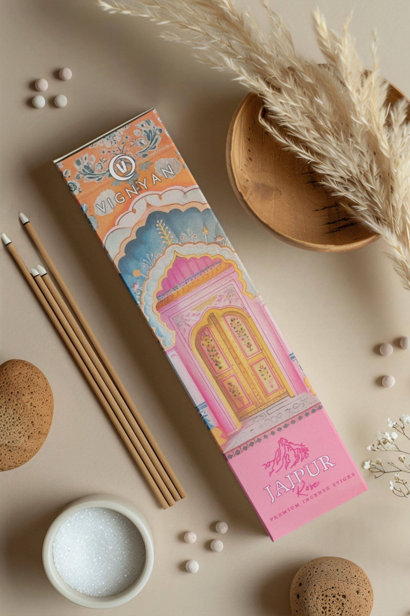 VIGNYAN Jaipur Rose – Premium Incense Sticks