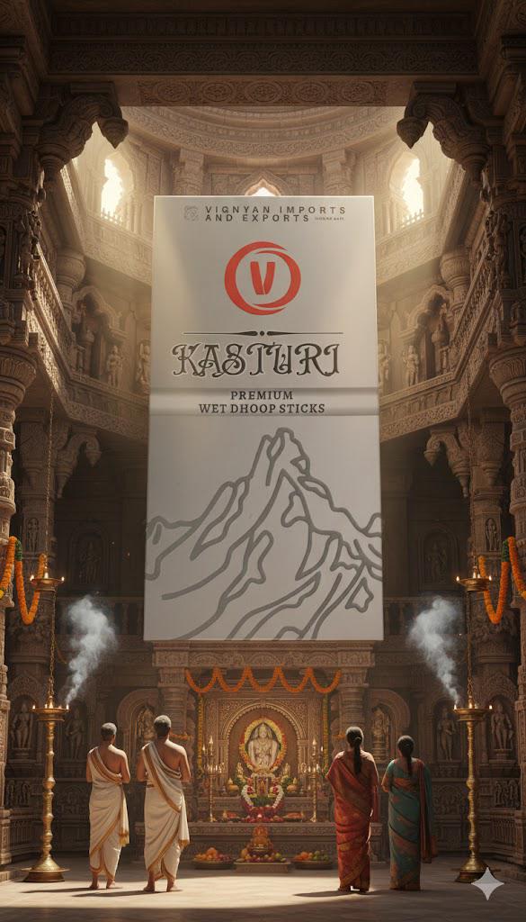 Kasturi Premium Wet Dhoop Sticks – Divine Musk Fragrance for Puja & Meditation